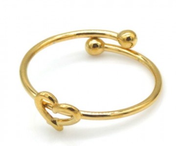 Hartjes ring stainless steel   verstelbaar