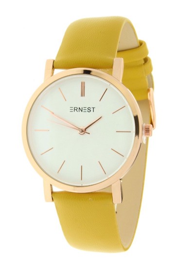 Horloge   mosterd geel
