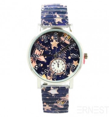 Horloge time donkerblauw