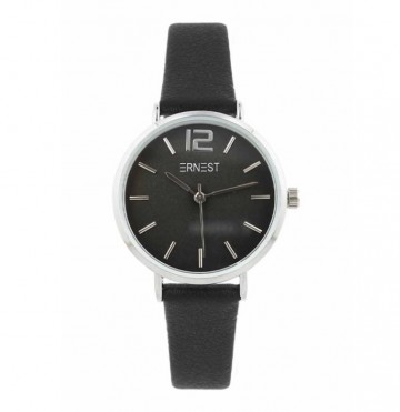 Horloge zwart zilverkleurig