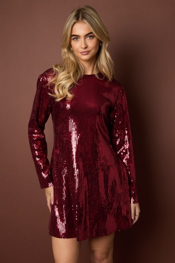 Kerstjurkje rood met pailetten