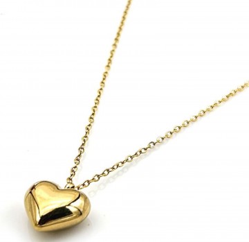 Ketting hart   goudkleurig