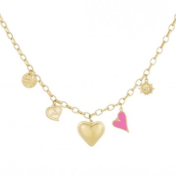 Ketting hartjes en roze details