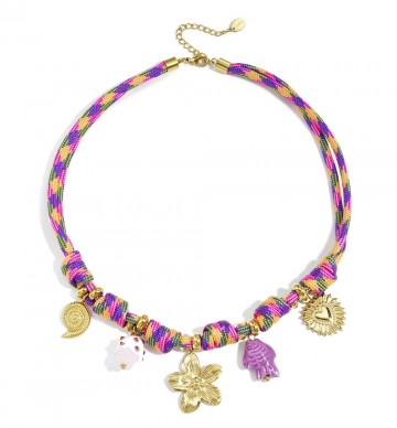 Ketting holidaybeach Roze paars