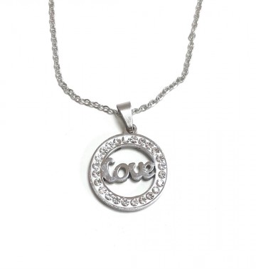 Ketting love   stainless steel   zilverkleurig