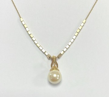Ketting met imitatieparel 0