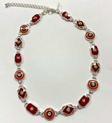 Ketting met oranje hangertjes 0