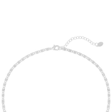 Ketting zilverkleurig ornament