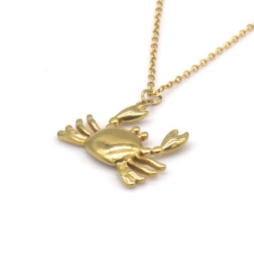 Krab ketting   stainless steel