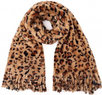 Luipaard print sjaal   bruin