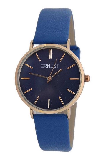 Middenblauw horloge ernest