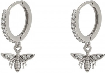 Oorbellen   wesp   gold plated   met zirkonia steentjes