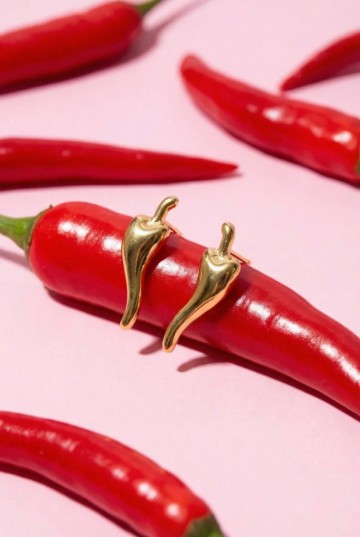 Oorbellen chili peper