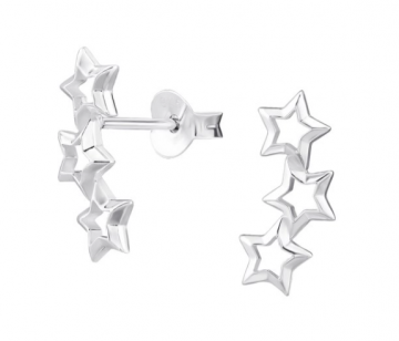 Oorbellen galaxy sterren   925 sterling zilver