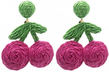 Oorbellen kersen 55 x 4 centimeter