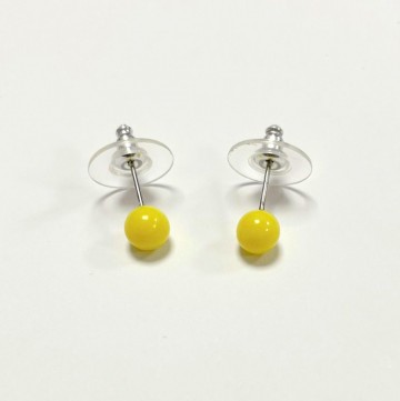 Oorknoppen geel zilverkleurig
