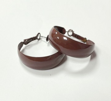 Oorringen bruin   3 centimeter