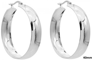 Oorringen stainless steel 40 millimeter
