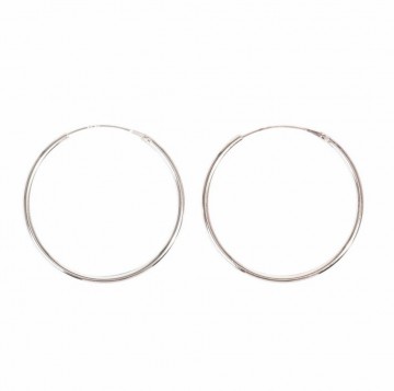 Oorringen zilverkleurig 38 centimeter