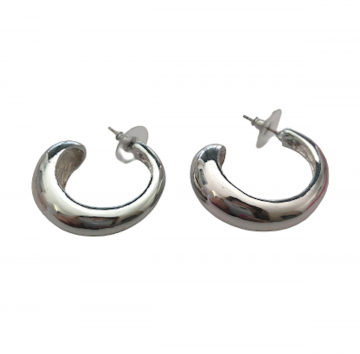 Oorringen zilverkleurig chique