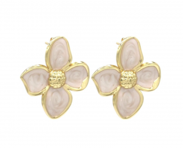 Oorstekers bloem   stainless steel