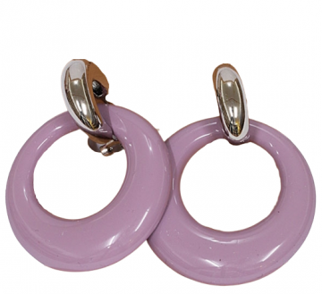 Paarse Retro oorbellen