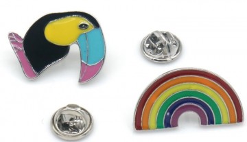 Pins set toucan en regenboog