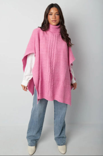 Poncho roze