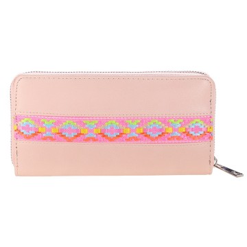 Portemonnee met aztec print en neon details