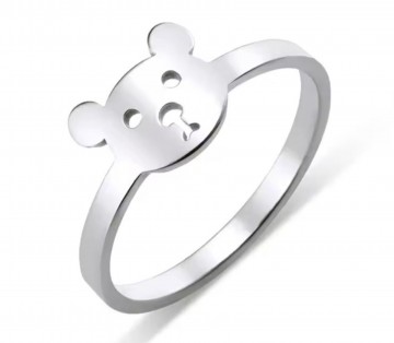 Ring beertje rvs