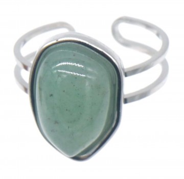 Ring groene steen   verstelbaar