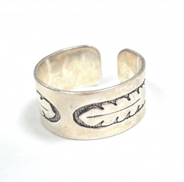 Ring met veren   maat 18