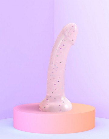 Roze dildo met sterren