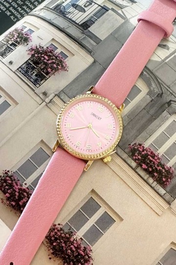 Roze goudkleurig horloge