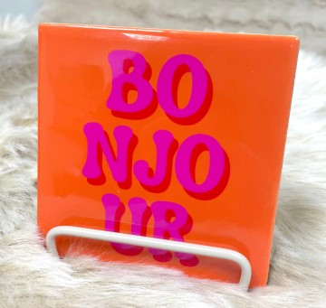 Roze oranje tegeltje