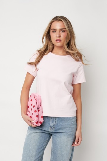 Roze stippen tasje