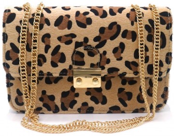 Schoudertas luipaard print