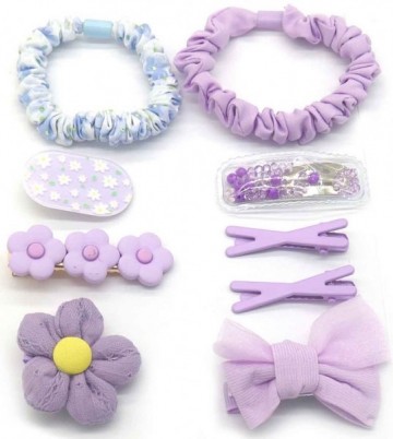 Setje met 9 haarstrikjes