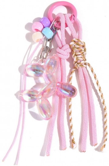 Sleutelhanger dog pink