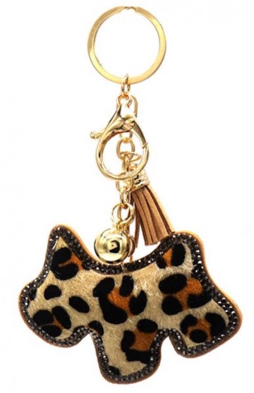 Sleutelhanger hond   goudkleurig