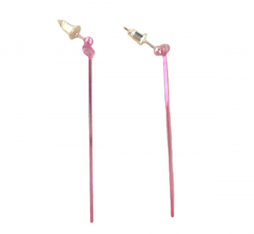 Staafjes oorbellen   roze