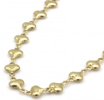 Stainless steel hartjes ketting