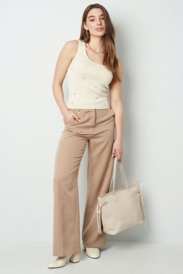 Stijlvolle handtas beige