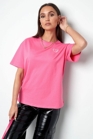 T shirt roze mon cheri 0