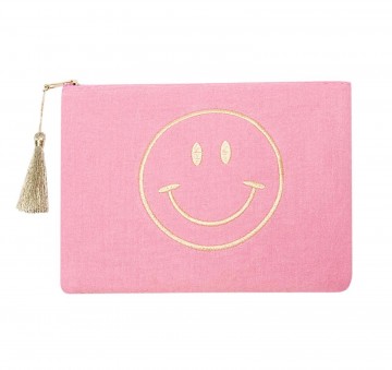 Tasje met smiley en tassel 0