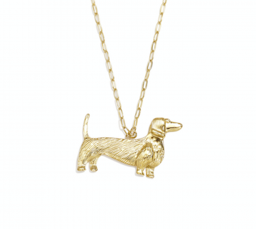 Teckel ketting goudkleurig