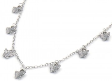 Vlinder ketting stainless steel
