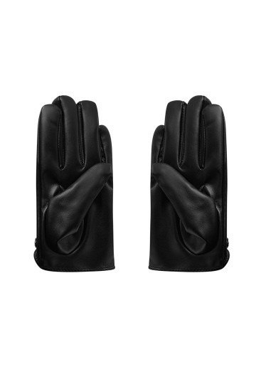 Voorkant zwarte handschoenen