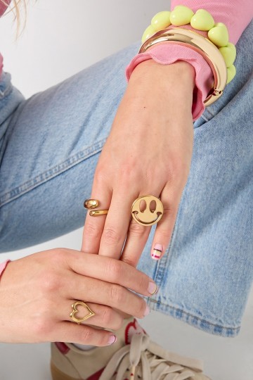 Vrolijke smiley ring