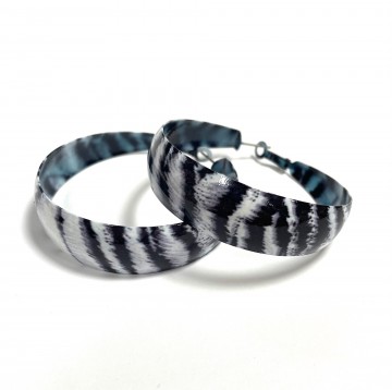 Zebraprint oorringen